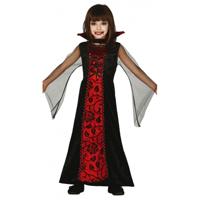Vampieren jurk voor meisjes - zwart/rood - Halloween - verkleedkleding