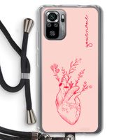 Blooming Heart: Xiaomi Redmi Note 10S Transparant Hoesje met koord