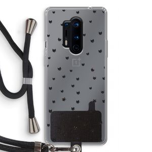 Kleine kattenkopjes: OnePlus 8 Pro Transparant Hoesje met koord