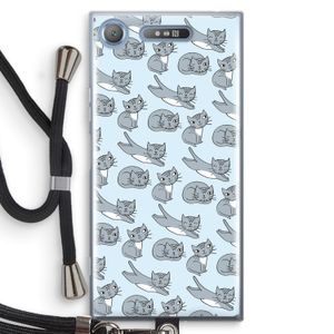 Poezen: Sony Xperia XZ1 Transparant Hoesje met koord