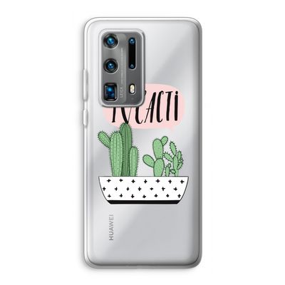 I love cacti: Huawei P40 Pro Plus Transparant Hoesje