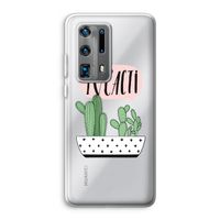 I love cacti: Huawei P40 Pro Plus Transparant Hoesje I love cacti: Huawei P40 Pro Plus Transparant Hoesje