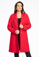 Yoek Vest lang met franjes BOUCLE | Rood | Maat 54/56