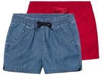 lupilu 2 meisjes shorts (98/104, Blauw/rood)
