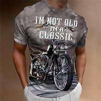 Grafisch Motor Vintage Modieus Ontwerper Voor heren 3D-afdrukken T-shirt Motorfiets T-shirt Buiten Dagelijks Sport T-shirt 1 2 3 Korte mouw Strakke ronde hals Overhemd Lente zomer Kleding S M L XL Lightinthebox