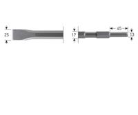 Rotec Platte-beitel 25x450mm 6k-17mm