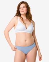 HEMA Dames Slips Stretch Katoen - 2 Stuks Blauw (blauw)