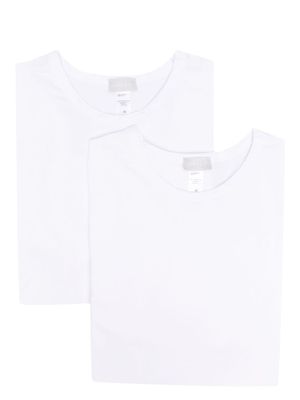 Hanro lot de deux t-shirts à patch logo - Blanc