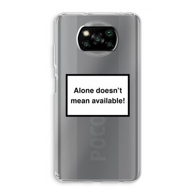 Alone: Xiaomi Poco X3 NFC Transparant Hoesje