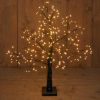 Lichtboom - zwart?- metaal?- 60 cm - 230 led lichtjes - flash - klassiek warm - verlichte kerstboom