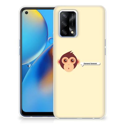 OPPO A74 4G Telefoonhoesje met Naam Monkey OPPO A74 4G Telefoonhoesje met Naam Monkey