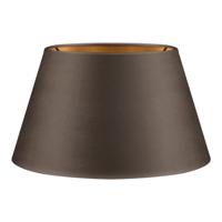 Fluweel - Velvet Lampenkap - Conisch - Grey + goud - Luxe stijl - ø30 x 17 cm - E27 fitting - voor tafellampen - voor woonkamer en eetkamer