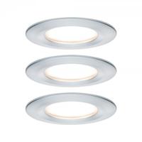 Paulmann Nova Inbouwlamp voor badkamer Set van 3 stuks LED LED 18 W IP44 Aluminium (gedraaid)