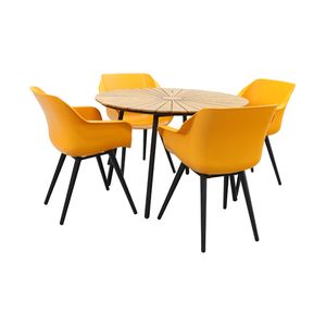 Hartman Sophie Studio Orange/Dave teak 110 cm. tuinset - 5-delig