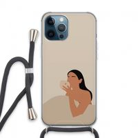 Fresh coffee: iPhone 13 Pro Max Transparant Hoesje met koord