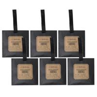 Geurzakje - 6x - amber geur - papier - geurzakjes - voor kledingkast