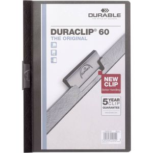 Durable Duraclip 60 stofklepmap PVC Zwart, Transparant