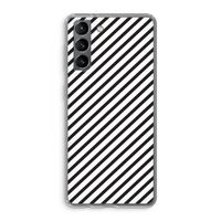 Strepen zwart-wit: Samsung Galaxy S21 Transparant Hoesje