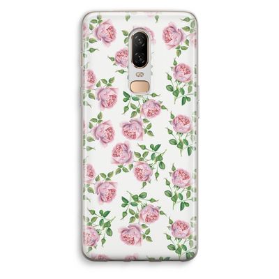 Kleine roosjes: OnePlus 6 Transparant Hoesje