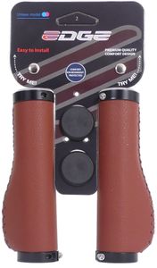 Edge Handvatset leer incl lockring - camel brown- 135/135mm (winkelverpakking)