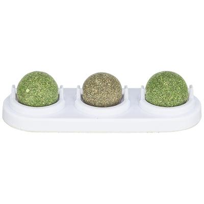 Trixie speelballen matatabi en catnip met houder