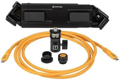 Tether Tools TetherPro Optima 10G Mobile Tethering Kit, 6&apos; (1.8m), straight orange, AeroTab Large ThreadMount