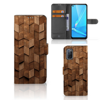 Book Style Case voor OPPO A72 | OPPO A52 Wooden Cubes - thumbnail