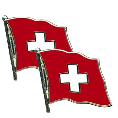 Pin Speldje/Broche - 10x - zwitserse vlag - 20 mm - supporters Zwitserland