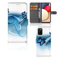Samsung Galaxy A03s | Telefoonhoesje | Met pasjeshouder | Vlinders