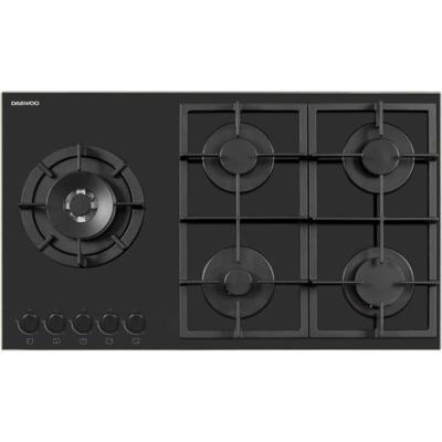 Gaskookplaat - DAEWOO - 5 branders - 90 cm - BH9GKF51BNH - Zwart