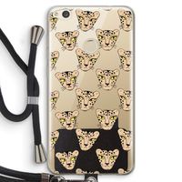 Tijger: Huawei Ascend P8 Lite (2017) Transparant Hoesje met koord