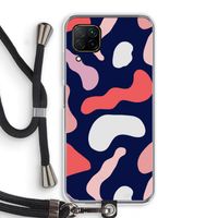 Memphis Shapes Pink: Huawei P40 Lite Transparant Hoesje met koord