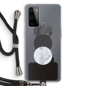 Marmeren cirkels: OnePlus 9 Pro Transparant Hoesje met koord