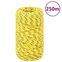 VidaXL Boottouw 2 mm 250 m polypropyleen geel VidaXL Boottouw 2 mm 250 m polypropyleen geel