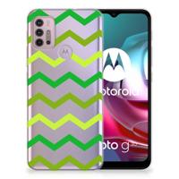 Motorola Moto G30 | G10 | TPU bumper | Zigzag Groen