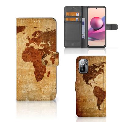 Xiaomi Redmi Note 10/10T 5G | Poco M3 Pro | Flip Cover | Wereldkaart Xiaomi Redmi Note 10/10T 5G | Poco M3 Pro | Flip Cover | Wereldkaart