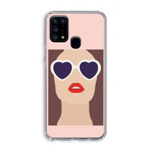 Red lips: Samsung Galaxy M31 Transparant Hoesje