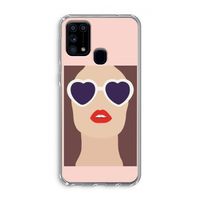 Red lips: Samsung Galaxy M31 Transparant Hoesje