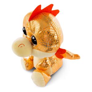 Nici glubschis pluchen knuffel draak oranje yo-yo, 15cm