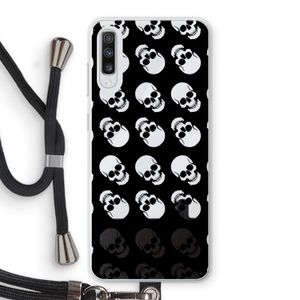 Musketon Skulls: Samsung Galaxy A70 Transparant Hoesje met koord