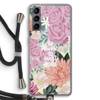 Kindness matters: Samsung Galaxy S21 Transparant Hoesje met koord