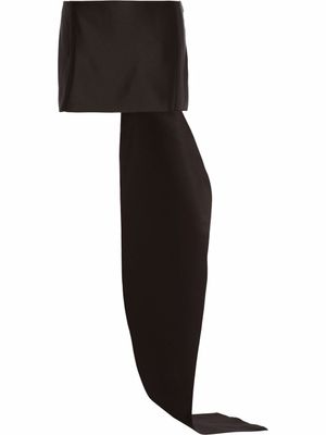 Prada minijupe en satin à design drapé - Noir