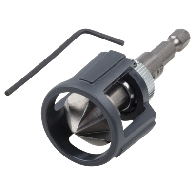 Wolfcraft Conische verzinkboor | Met dieptestop | Ø20mm | Zeskantschacht | 1 stuk - 4390000