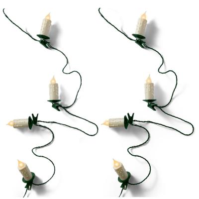 Kaarsen verlichting - 2x - 30 LED druipkaarsen - 1160 cm - warm wit - kerstverlichting lichtsnoer