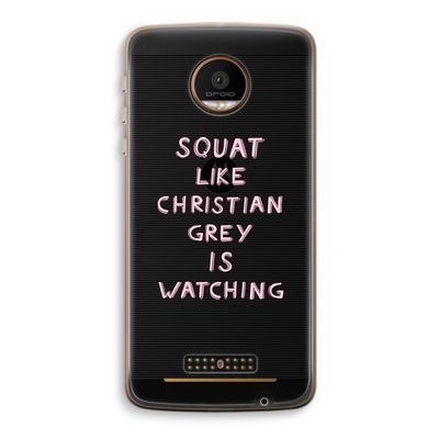 Christian Grey: Motorola Moto Z Force Transparant Hoesje