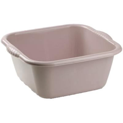 Plasticforte teiltje/afwasbak - vierkant - kunststof - 3 liter - 25 x 23 x 11 cm - Taupe