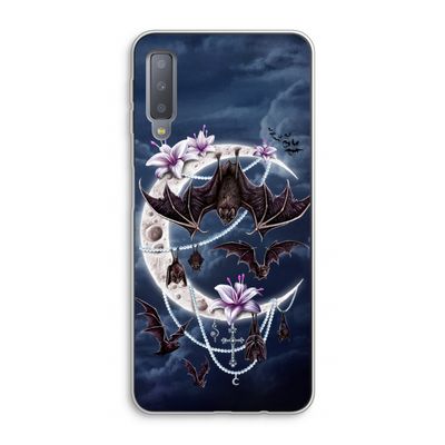 Vleermuizen Maan: Samsung Galaxy A7 (2018) Transparant Hoesje