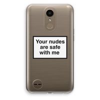 Safe with me: LG K10 (2017) Transparant Hoesje