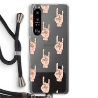 Rock: Sony Xperia 1 III Transparant Hoesje met koord