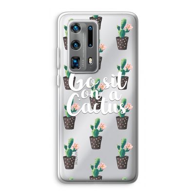 Cactus quote: Huawei P40 Pro Plus Transparant Hoesje